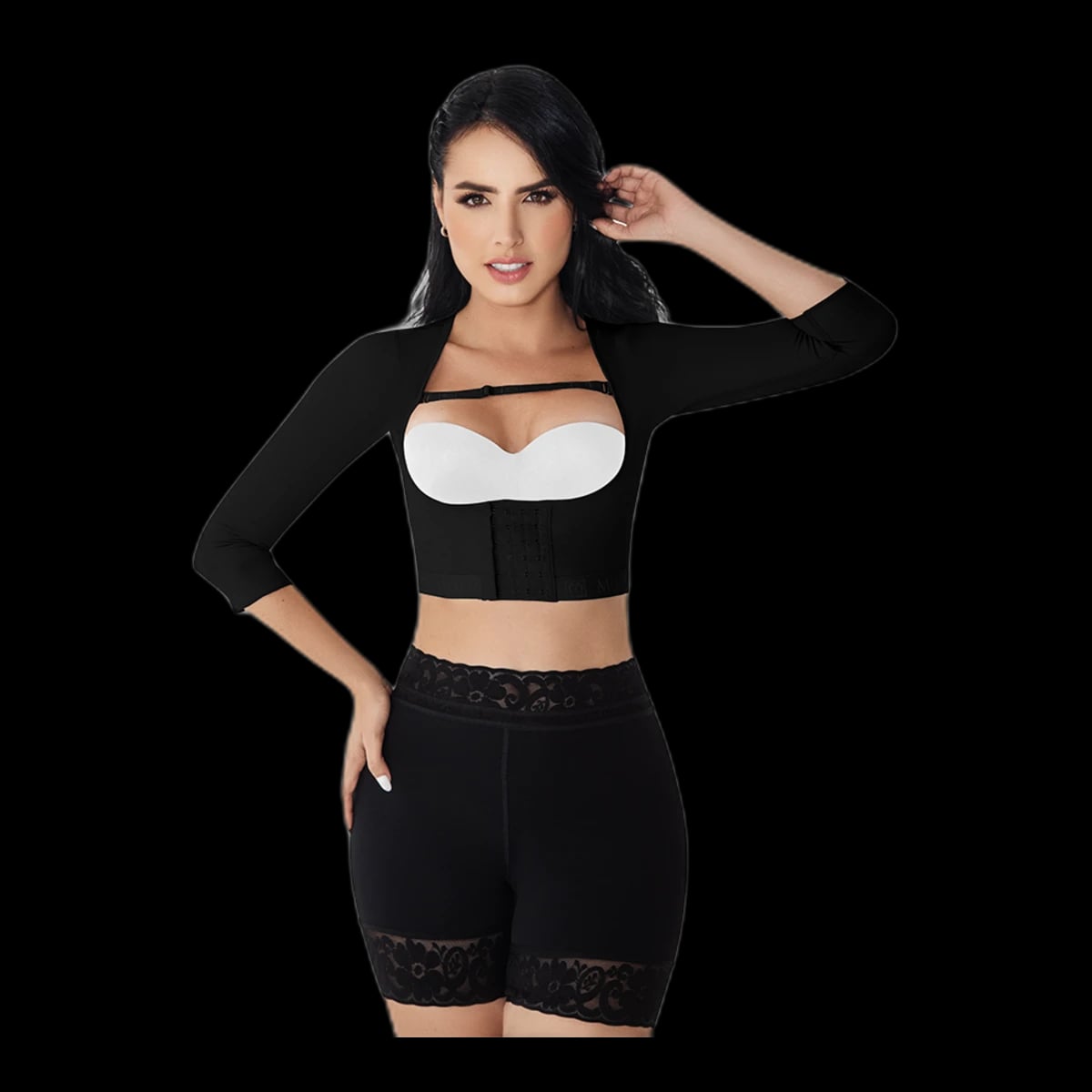 Open Bust Power Control Arm Garment