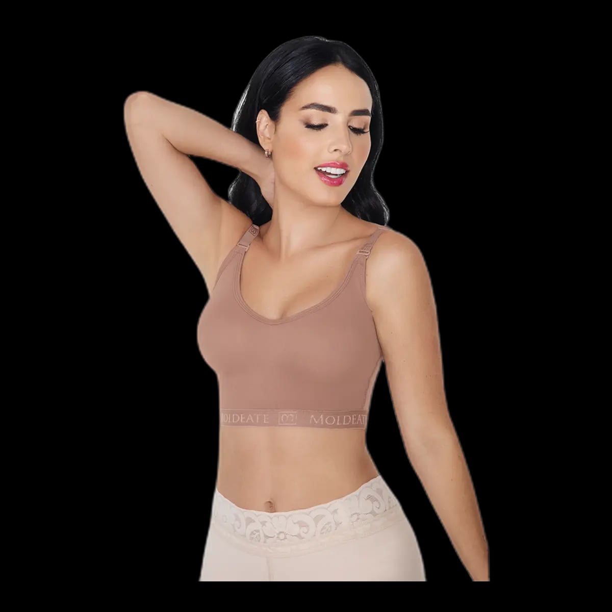 Post-surgical bra with back closure