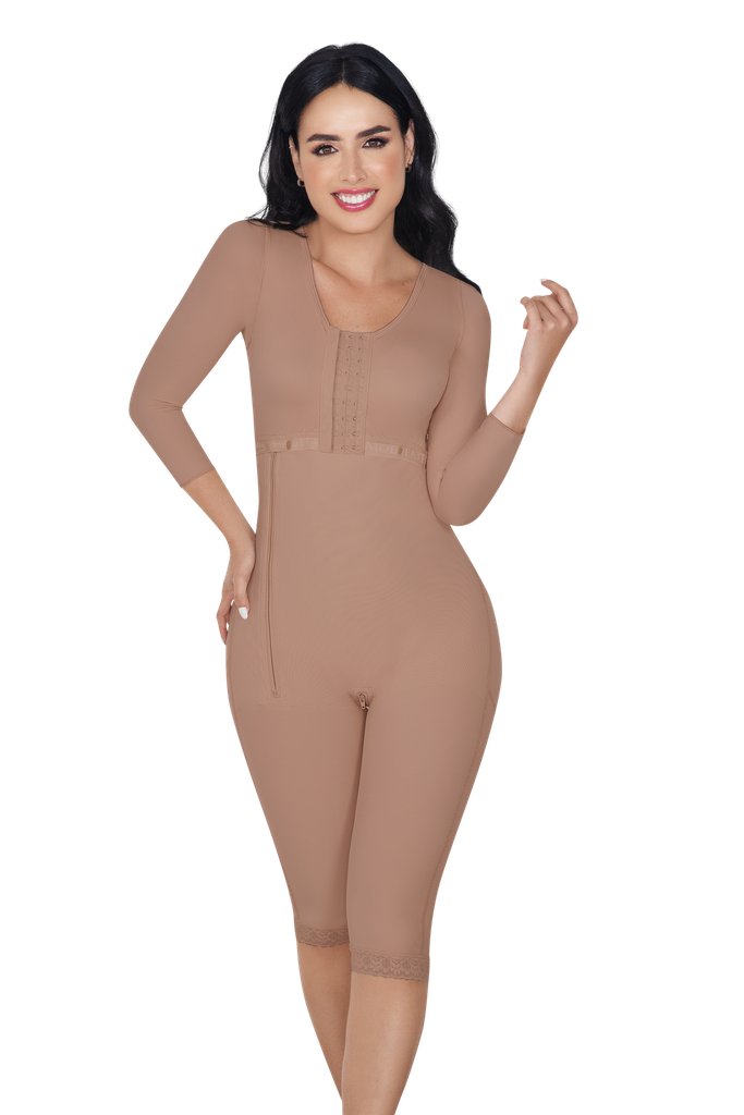 REF.5008 Body Molding knee-length side zipper full bodysuit