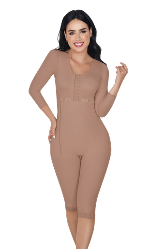 REF.5008 Body Molding knee-length side zipper full bodysuit