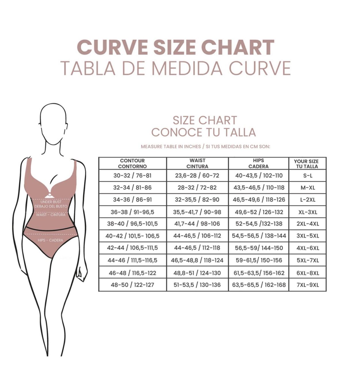 REF. 1097 Curve Control Silhouette Garment Short Length With Butt ...